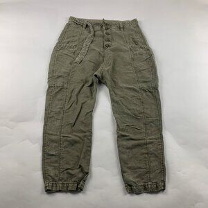 Free People Washed Olive Desert Haze Harem Dropped Crotch Pant 4